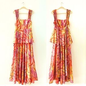 Farm Rio Ombré Banana Maxi Dress